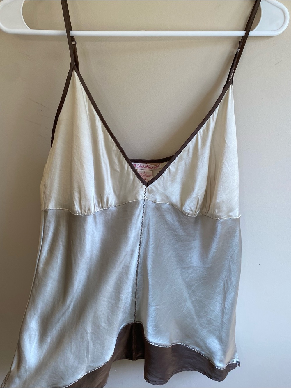 Gold Hawk 100% silk cami L